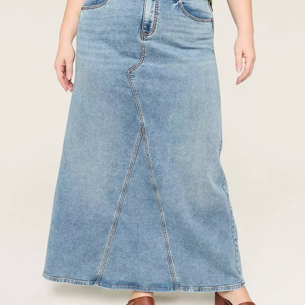Lane Bryant Denim High-Rise Maxi Skirt